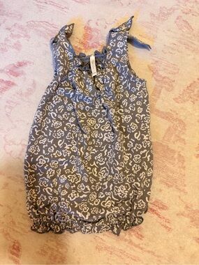 Rylee + Cru Grey Floral Romper